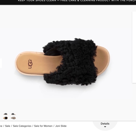 UGG Shoes - UGG Women's Joni Lamb Fur Crisscross Slide Sandals